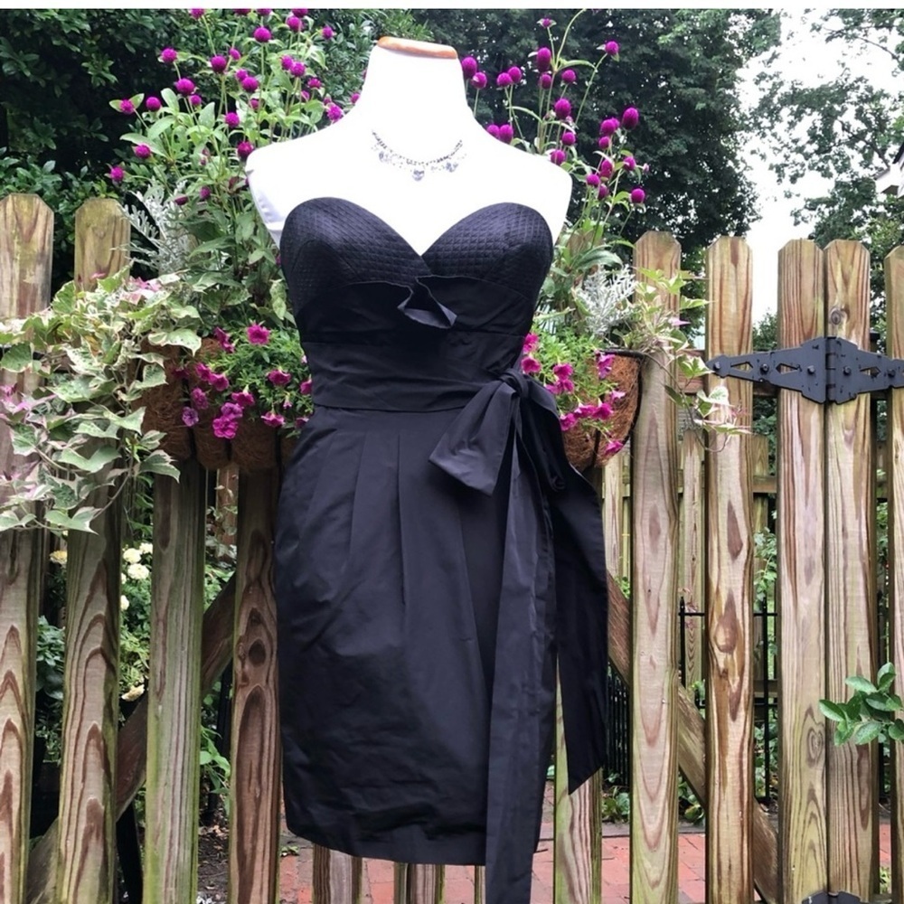 NWT- BCBGMaxAzria- Elegant Black Strapless Dress - Picture 2 of 6